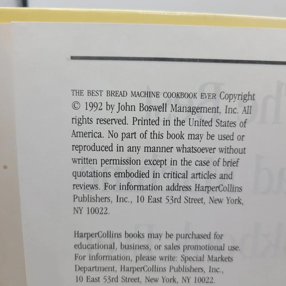 The Best Bread Machine Cookbook Ever Madge Rosenberg 1992‎ Vintage Recipes